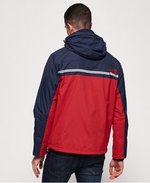 Superdry Arctic Exon Hooded SD-Windcheater Férfi Kabát MélyKék/Piros | SBDVP9863